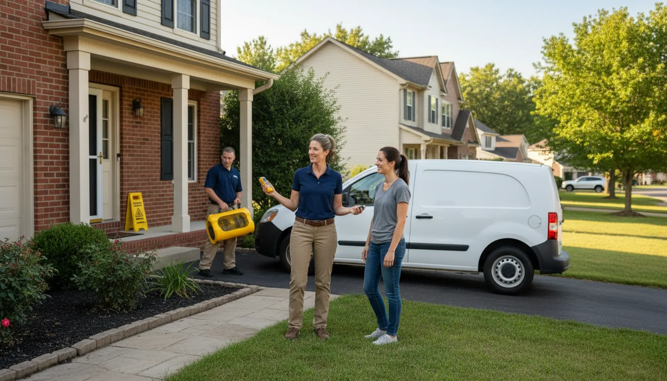 Residential water damage restoration in Evergreen Park, IL